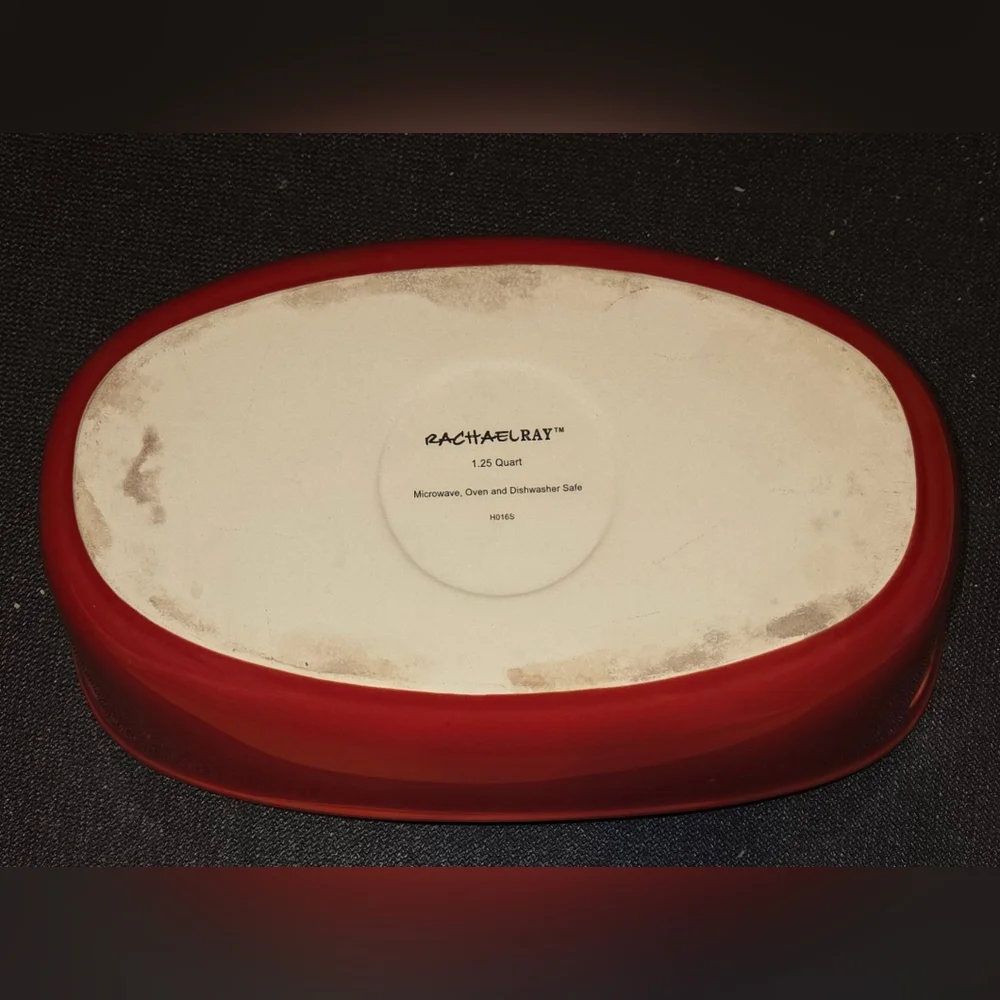 Rachael Ray Casserole Baking Serving Dish 1.25 Quart Red 11.5